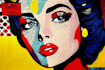 draw a retro pop art roy lichtenstein style