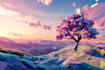 do polygonal art low poly illustration