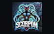 design unique scorpion mascot logo with creative concepts