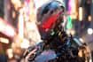 do cyberpunk scifi futuristic city