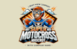 create a bold and dynamic super motocross mascot logo design