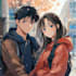 draw your couple character design with anime style