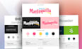 design a brand style guide, brand guidelines and branding kit