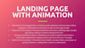 landing page with animation  HTML  CSS  js bootstrap