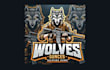make awesome wolves gunner mascot logo with express delivery