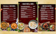 create a premium modern menu design for restaurant or cafe