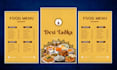 design indian menu and restaurant menu and flyer