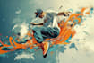 do graffiti font logo and illustration