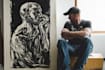 create a portrait print linocut