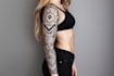 create sleeve tattoo design in geometric style