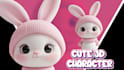 create cute 3d character modeling, animal, cartoon style and rendering