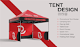 design  tent, canopy tent, table cover and flag