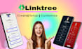 set up linktree beacons zaap landing page with attractive bio link