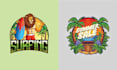 create skull mascot beach summer logo