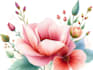 create a digital watercolor botanical illustration