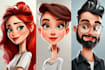 make a cartoon and caricature art illustration