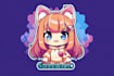 design logo with cute anime mascot