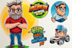 design mascot cartoon logo design and mascot character
