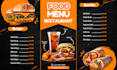 restaurant food menu, digital and TV screen menu design