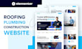 design contractor, construction, roofing, plumbing websites