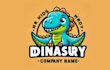 make different kids, dinosaurs, mascot logo for your company
