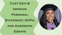 edit personal statements, admission essays, sop, proposals