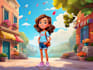 create cartoon background illustration