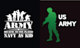 make hand drawn army military logo