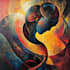 create abstract geometric digital art