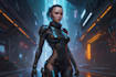 design stunning sci fi, cyberpunk, portrait art