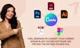 convert redesign PDF, figma, PSD, ai, indesign to from canva