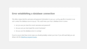 wordpress critical error, fatal error, connection error