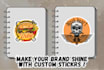 do amazing custom sticker designs for you plus a free sticker