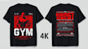 design custom gym and fitness t shirt for print on demand
