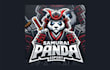 do samurai panda cartoon, character mascot logo with unique creativity