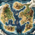create a fantasy atlas map, vector world map