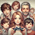 draw disney family portrait illustration