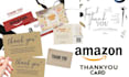 design amazon thank you card, wedding invitation card, product insert card