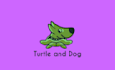 create a unique turtle and dog mascot logo design