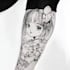 tattoo illustration anime style in lines
