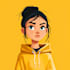 draw you in simpsons  yellow cartoon style portrait