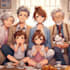 draw couple,family or group to cartoon