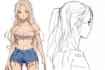 draw anime style character full body
