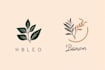 create an elegant hand drawn botanical boho logo design