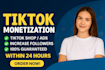 do complete tiktok monetization organically in  creator rewards program