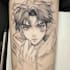 tattoo illustration anime style in lines