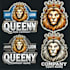 do make queen lion mascot logo design with unlimited review