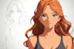 create anime or cartoon character in vector