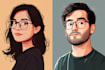 create simple cartoon portrait