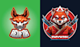 design mascot fox kitsune logo